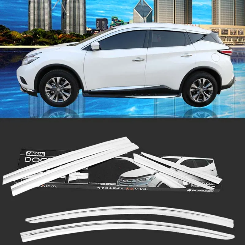 1 комплект новый хромированный козырек от солнца и дождя для Nissan Murano 2015 2018|Навесы