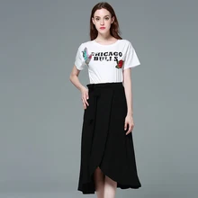 Настроить плюс Размеры Для женщин эластичный пояс лук нерегулярные подол юбки Лето г. леди Повседневное модные офисные Street пляж Юбки для женщин
