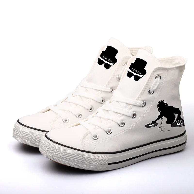 

Top Quality Women Flat Tenis Shoes Customization Print DJ Star Casual Flat High Top Platform Shoes Ladies Espadrilles Sapatos