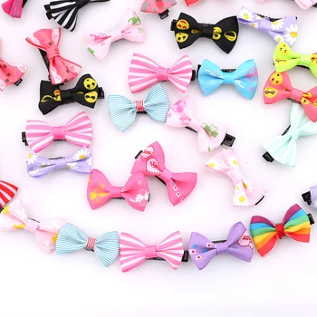 

20/50pcs/pack Mixed Color Bowknot Kids Baby Children Hair Clip Bow Pin Barrette Hairpin Ornament Accessories For Girls