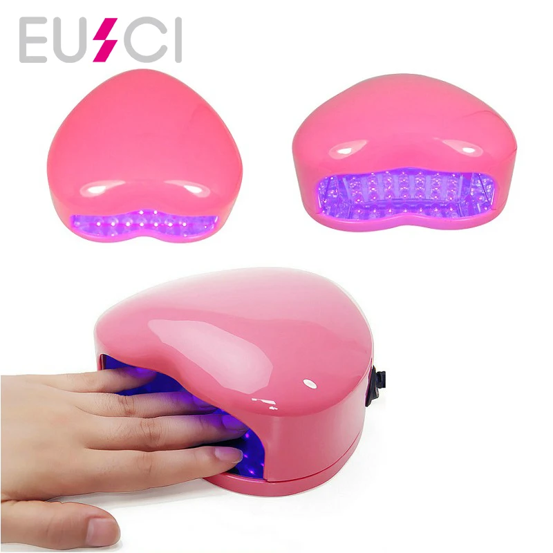 

Pro 3W 220V Nail Dryer For UV Gel Polish Light Dryer Nail Art Tools Electric Led Lamp Charming heart shape
