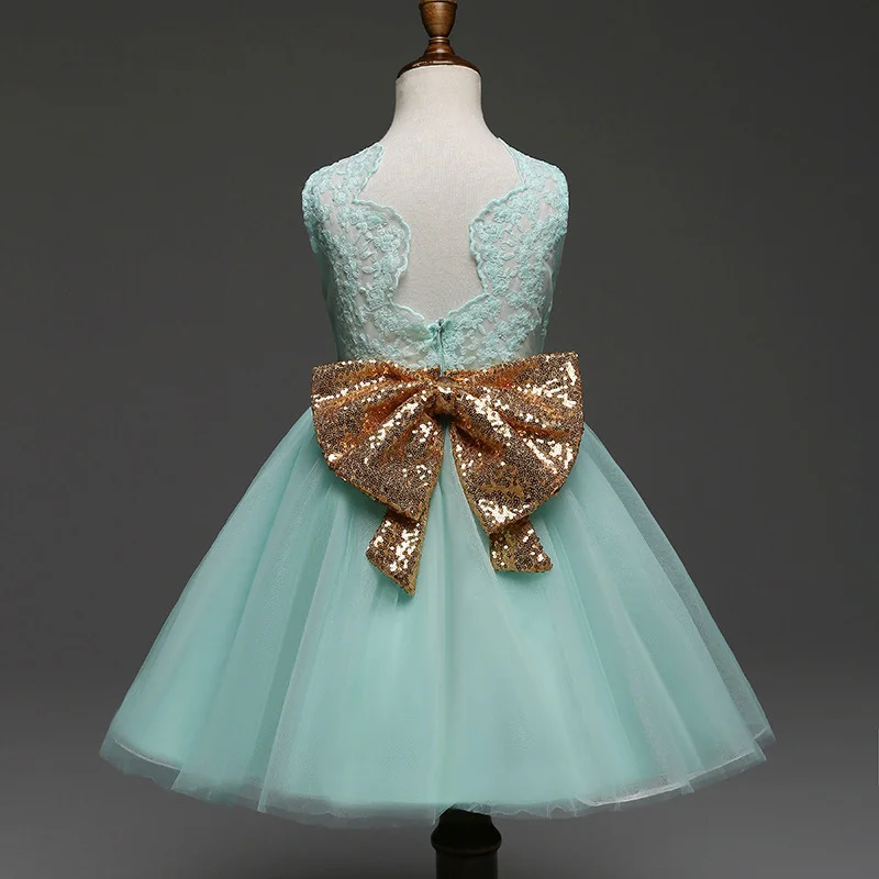 Меларио/милые платья для девочек; платье без рукавов с v-образным вырезом, бантом и розой; Детские платья для девочек; платье принцессы для девочек