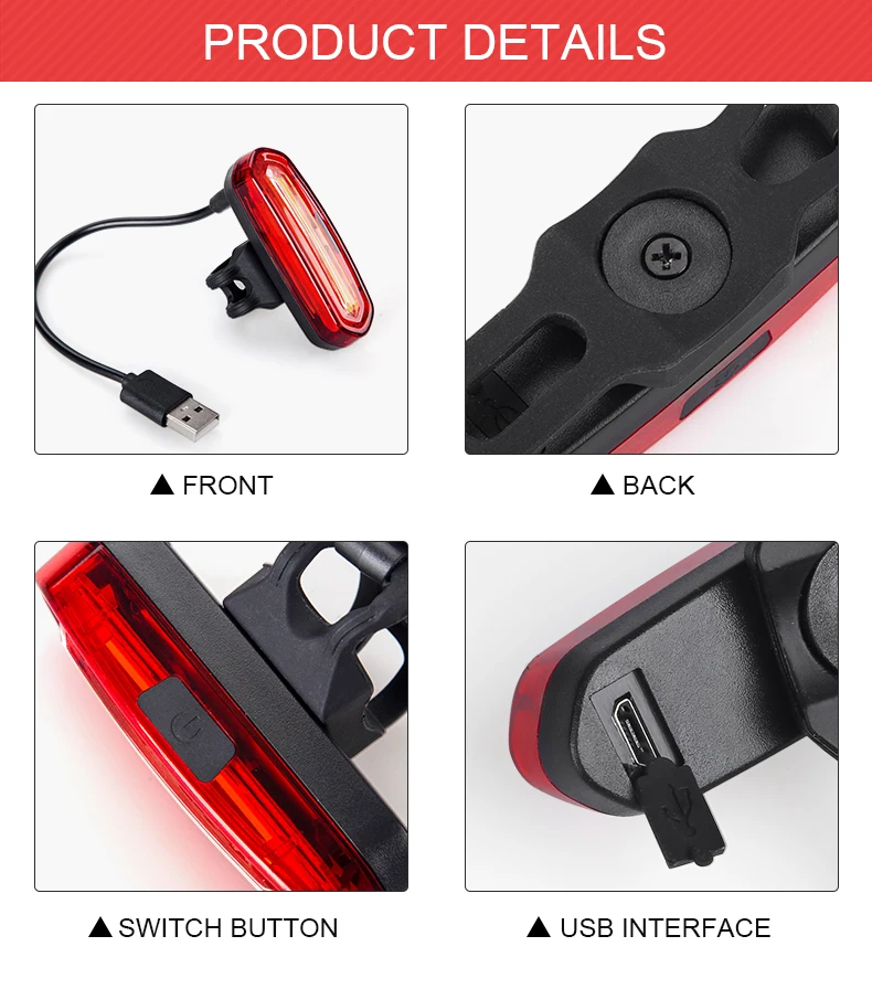 Best Bicycle Light Bike Headlight USB Rechargeable Cycling Led Light MTB Bicycle Accessories Battery Flashlight 34