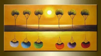 

pictures on the wall modern wall art tree Oil Painting On Canvas living room decoration 50x100cm no framed