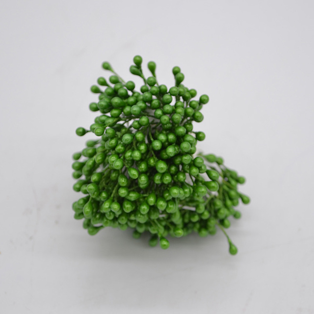 Bundle= (500PCS )Artificial Flower Double Heads Stamen Pearlized Craft Cards Cakes Decor Floral for home wedding party decor