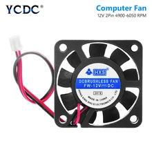 YCDC видеочип 40x40 мм 2 Pin черный Настольный кулер для процессора 40 мм 2 Pin PC вентилятор Радиатор кулер вентилятор охлаждения DC 12V 4010 модель