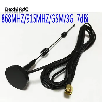

1PC 868MHZ/915MHZ/GSM/3G antenna small sucker base aerial 7dbi 3meters cable SMA male connector wholesale price