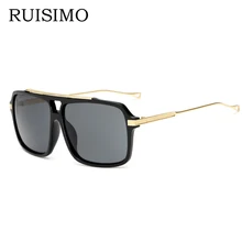 Бренд негабаритных мужчин mach one солнцезащитные очки для женщин с плоским верхом Солнцезащитные очки Квадратные мужские ретро de sol женские солнцезащитные очки для мужчин и женщин