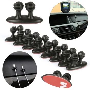 

8PCS/LOT Car Wire Cord Clip Cable Holder Tie Fixer Organizer Drop Self-Adhesive Clamp Cable Clips