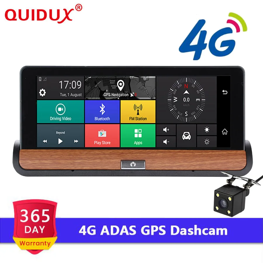 

QUIDUX 7" IPS 4G ADAS Android Car Dash Camera GPS Navigation FHD 1080P Car Video Recorder DVR Night vision WiFi Live monitor