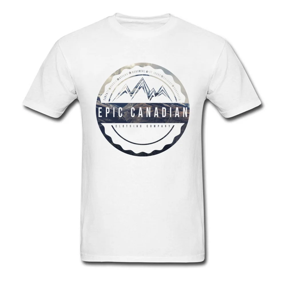 Printed Camisa Top T-shirts Family ostern Day Short Sleeve Crew Neck Tees 100% Cotton Fabric Men's Casual Tops & Tees Epic Canadian Clothing Company Photo Logo white