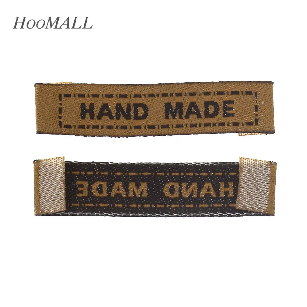 Hoomall Brand 100PCs Brown Woven Labels Garment/Shirt/Shoes/Bags Label