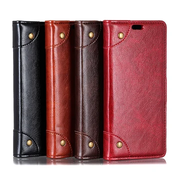 

10pcs a Lot Wallet Case with 3 Card Pocket Flip Cover Leather Case For Moto E5 Plus Capa Case With Stand