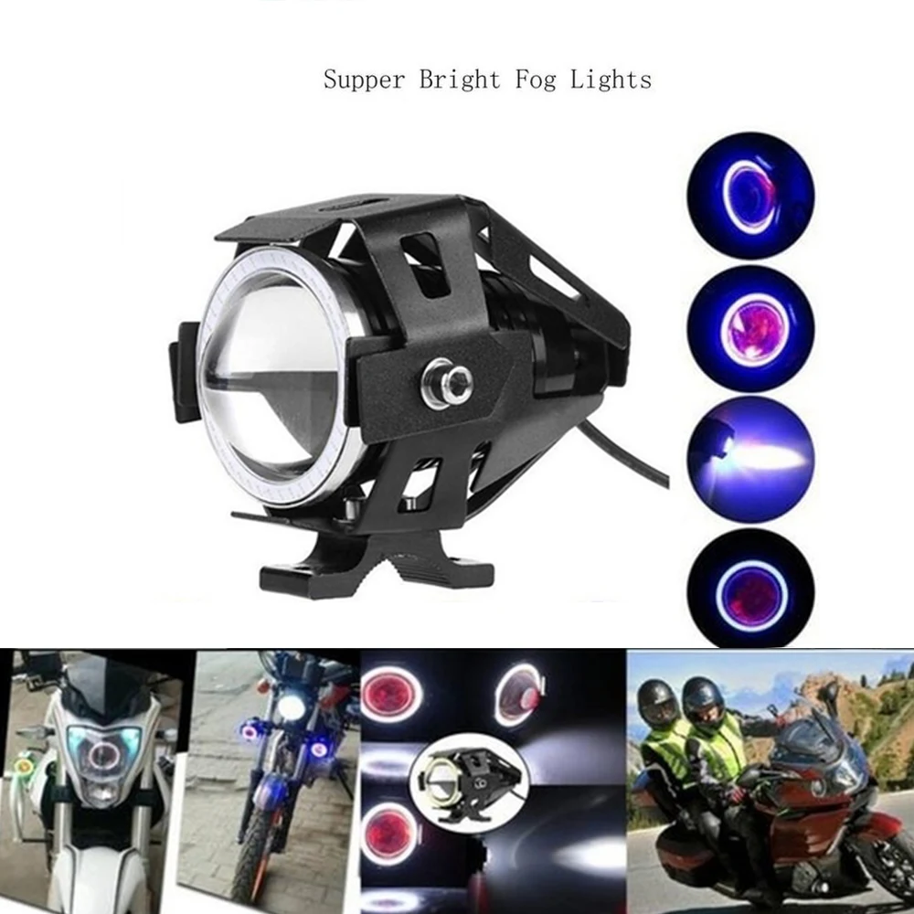 

1 PCS 125W Waterproof Motorcycle LED Headlight 3000LMW U7 Motorbike LED Driving Fog Spot light
