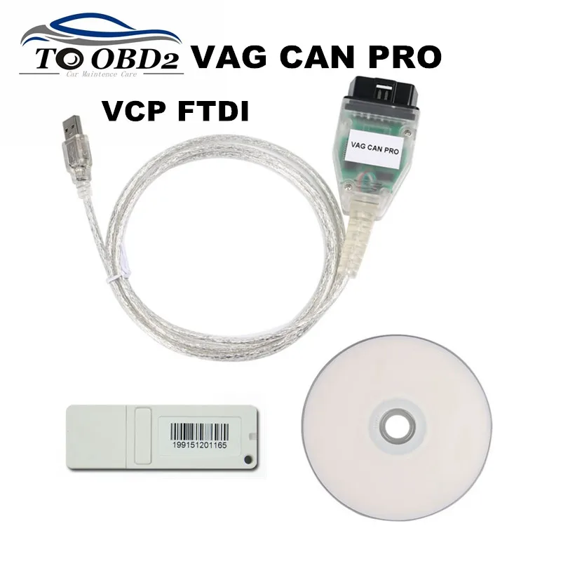 VAG VCP PRO диагностический инструмент VAG CAN PRO V5.5.1 работает для AUDI/VW серии Авто OBD2 CAN-BUS K-Line диагностический кабель FTDI чип