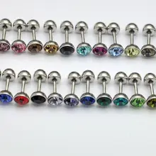 6 мм классические серьги с самоцветами смешанные 24 цвета 240 шт Мужские сережки-гвоздики модные ювелирные изделия Подарки