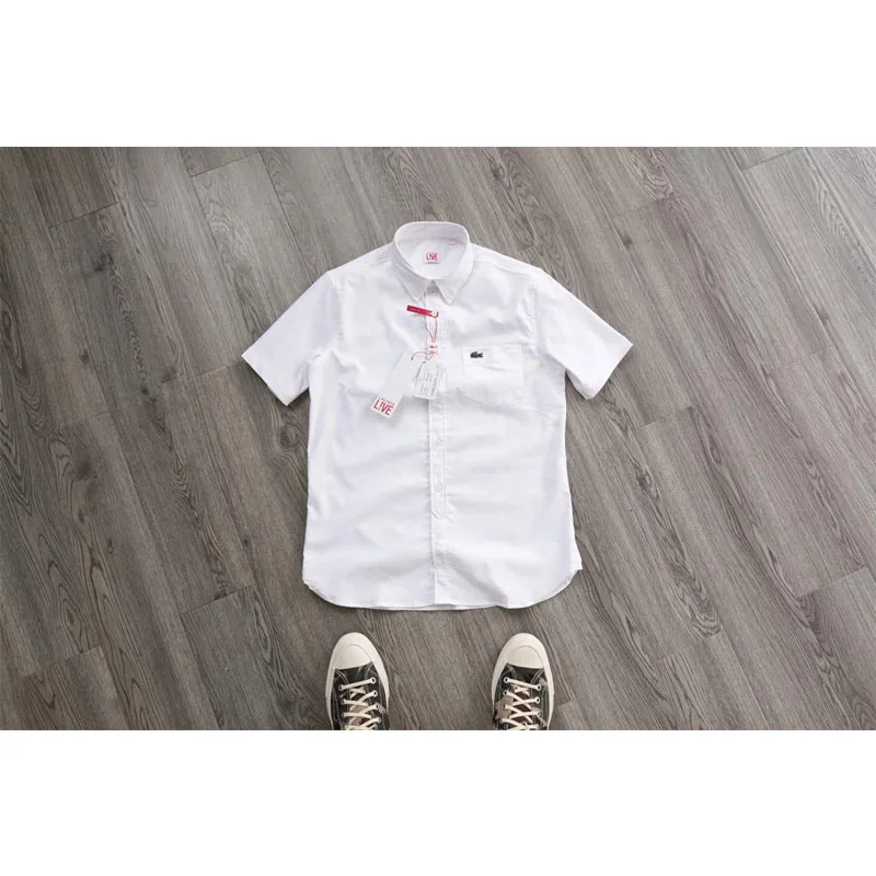 Lacostelegend men's casual White T Shirt 2019 Summer Fashion Short Sleeve Business Shirts camiseta hombre China Size hot sale