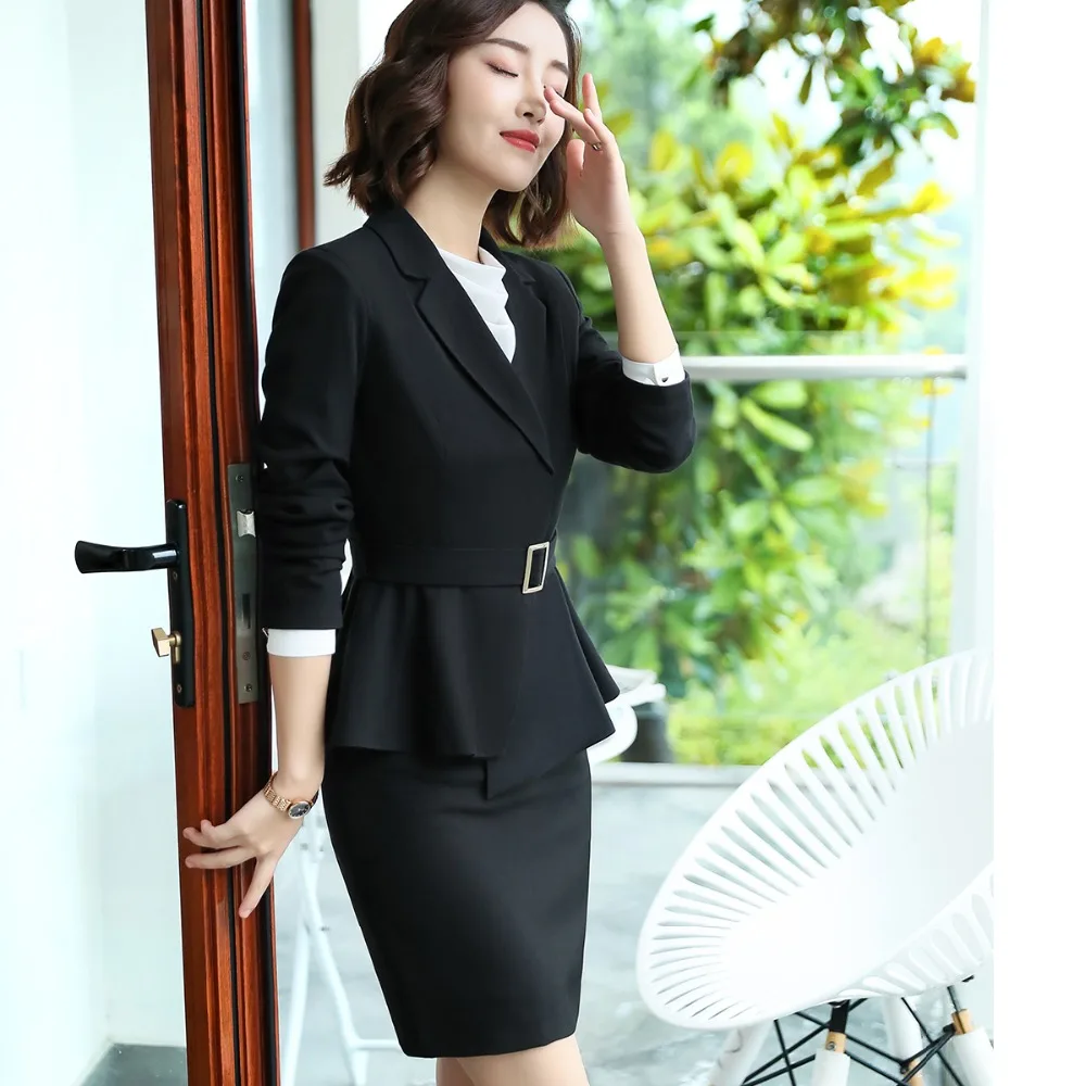 2 Piece Set High-quality Women Formal Pant Suit Office Lady Uniform Designs Female Camel Business Jacket and Pant Work Wear
