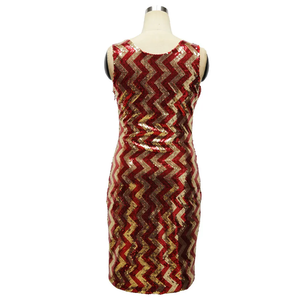 Наивный блеск блесток лоскутное летнее платье без рукавов с О образным вырезом