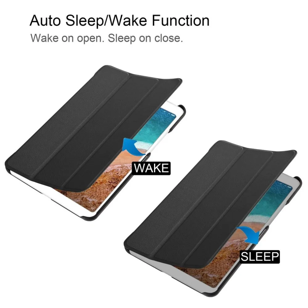 

Smart Flip Leather Case Auto Sleep/Wake Tablet Stand Cover Shockproof Anti-scratch Protective Case for Xiaomi Mi Pad 4 8
