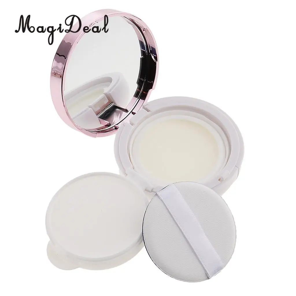 2x Empty Luxurious Make-up Powder Container Air Cushion Case with Puff and Extra Inner Container Foundation BB Cream Box