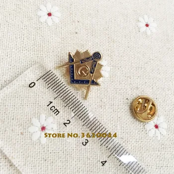 

50pcs Customized Pins Badge Square and Compass with Sunburst Lapel Pin Freemason Fellow Masonic Brooch Blue Lodge