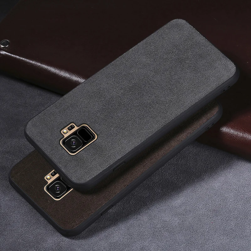 

Wangcangli Genuine Leather all-inclusive phone case for samsung S9 phone case Rare leather phone protection case