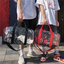 S. IKRR новая мода прозрачный ПВХ Дорожная сумка дамская дорожная сумка простая Большая вместительная сумка на плечо для женщин Портативная сумка для выходных