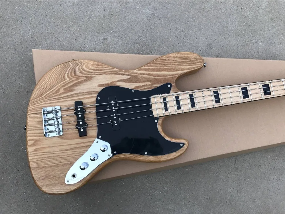 

custom shop, handwork 4 Strings Electric bass Guitar.Maple fingerboard,Natural wood color guitarra.support customization gitaar.