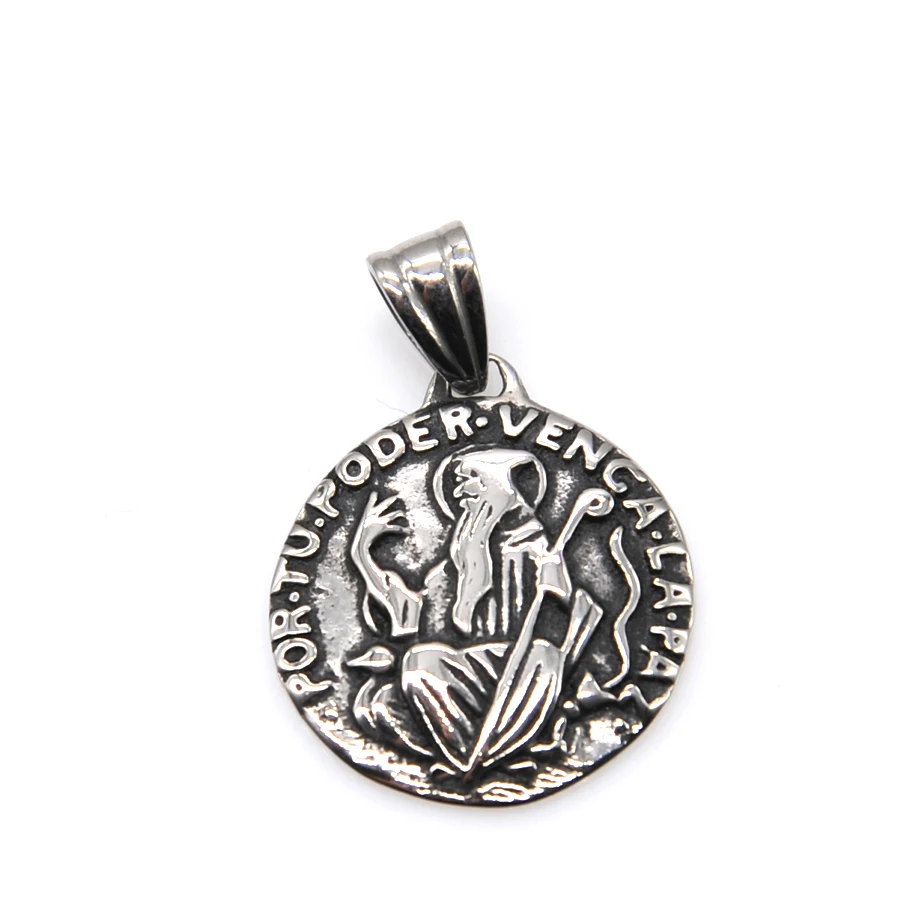 

WITHOUT Chain Saying Por tu poder benca la paz By your Power benefits the Peace stainless steel pendant STP-Y511-34