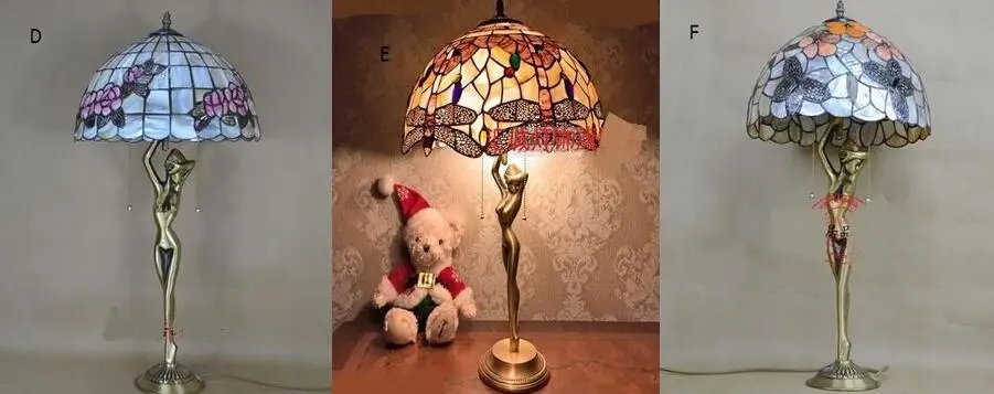 Светлая оболочка медные настольные лампы лампа ручной работы Свадьба в европейском стиле подарок искусство спальня прикроватная лампа Waratah LU830495