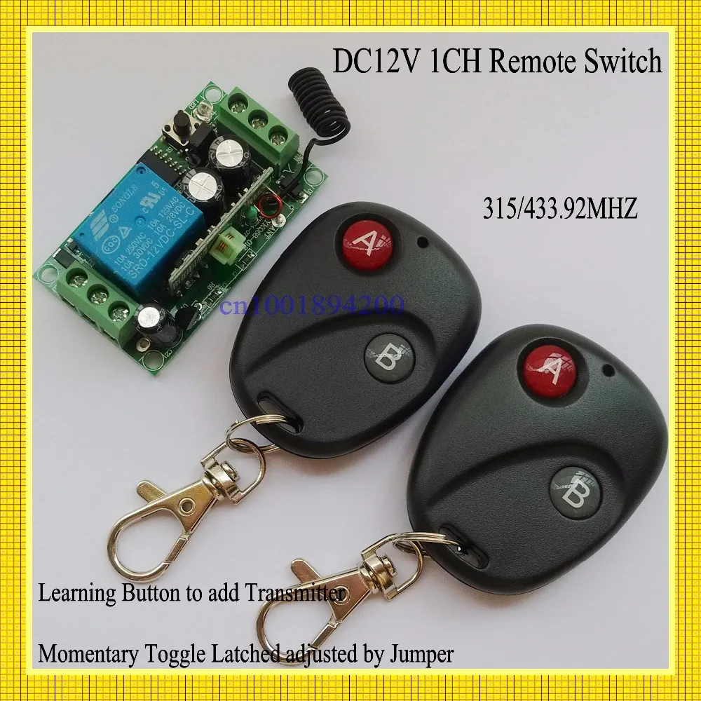 Dc12v Radio Remote Control Switch System Receiver Transmitter Garage Door Opener Lock Access System Momentary Toggle Latched Toggle Switch Safety Cover Toggle Lockopener Wine Aliexpress
