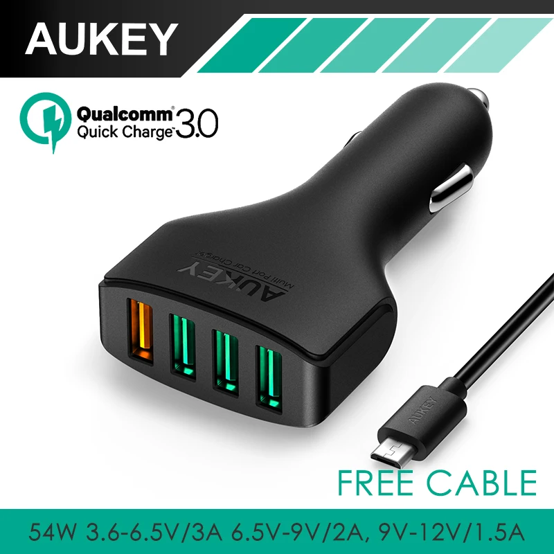 imágenes para Aukey qc3.0 4 puertos cargador de coche adaptador de cargador rápido cargador de coche para htc one m9 sony xperia z3 motorola lg g4, y más Teléfonos imágenes para Aukey qc3.0 4 puertos cargador de coche adaptador de cargador rápido cargador de coche para htc one m9 sony xperia z3 motorola lg g4, y más Teléfonos