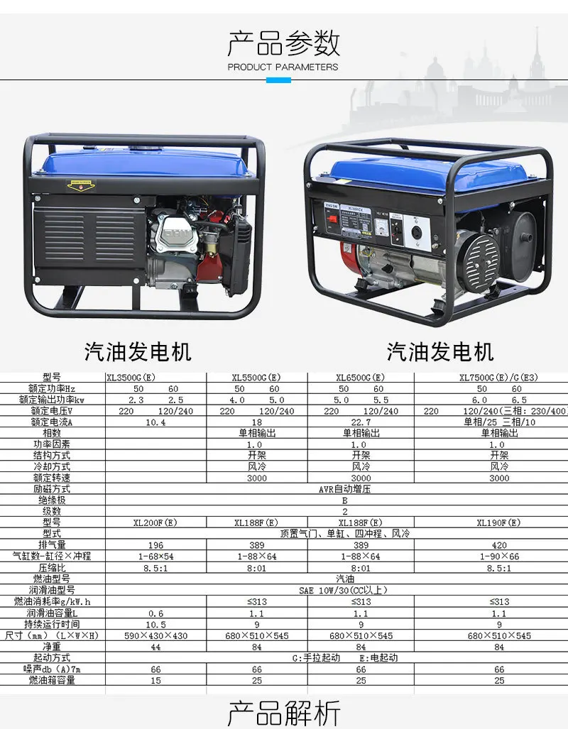 Gerador da Gasolina 5 kw 5 kw gerador da gasolina