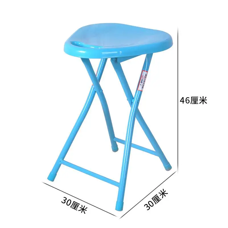 Складной табурет портативный домашний Открытый Рыбалка Досуг ванная комната маленький толстый пластиковый складной стул - Цвет: blue