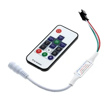 

14 Key DC 5V -24V SP103E 14Key RGB Wireless Remote Mini RF LED Controller WS2812 WS2811 Color For 5050 5630 3528 LED Light Strip