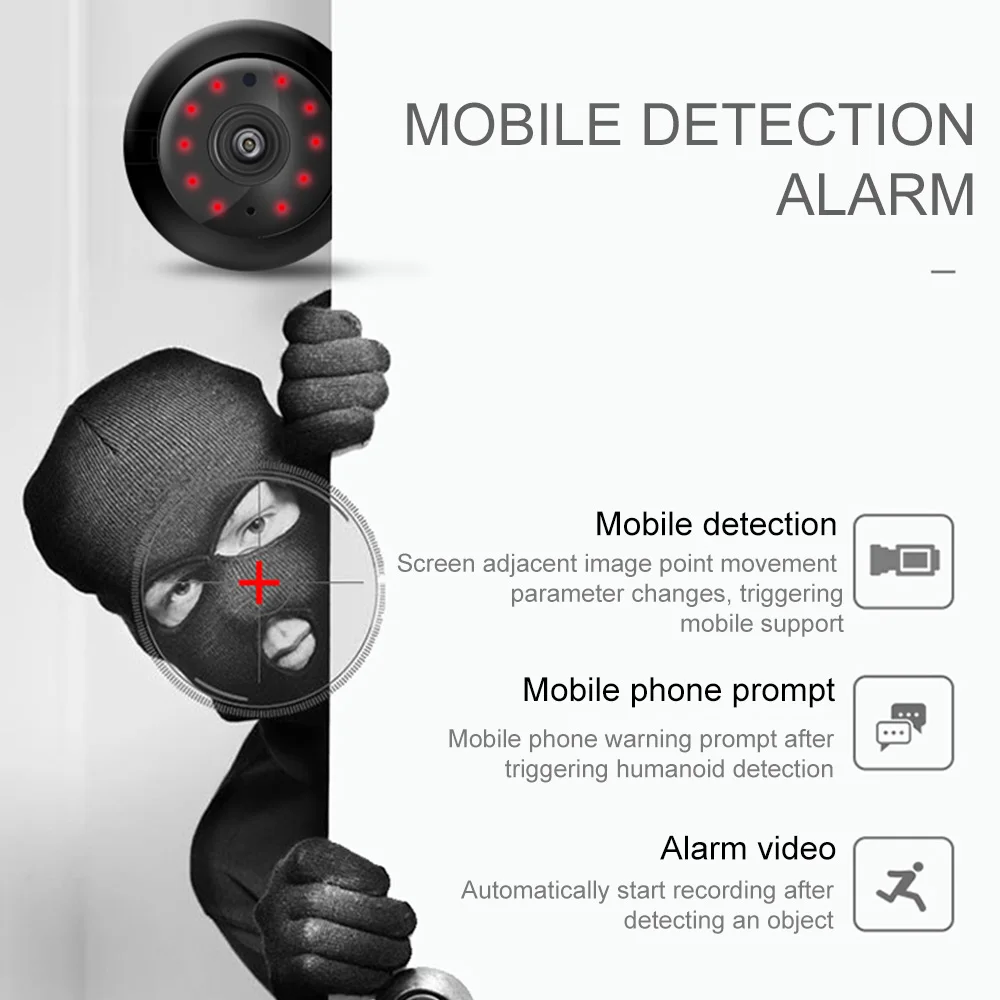  WIFI Mini Macchina Fotografica 1080P 960P P2P Senza Fili Del Bambino Monitor Mini Cam Notturna A Ra