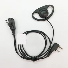 5 шт. 2 pin D Форма наушники с креплением Динамик гарнитуры микрофон для Kenwood двухстороннее Радио th-k2a th-k2et, th-21at, th-21bt, TH-22