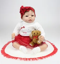 Kids Best Birthday Gifts 22 Inch Newborn Baby Dolls 50-55 CM Real Looking Lifelike Silicone Reborn Baby Dolls With Big Eyes