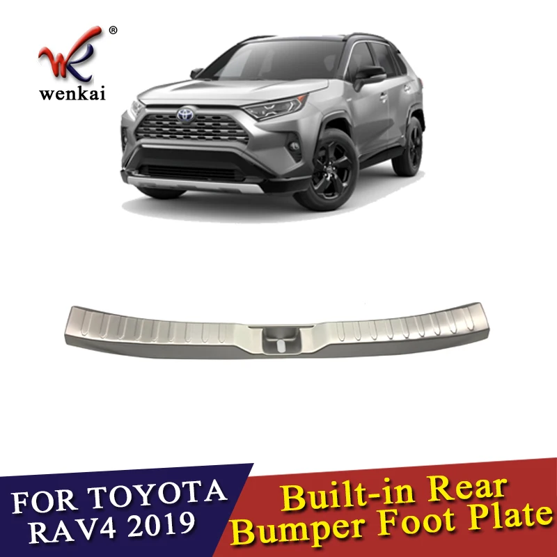 

Rear Foot Inner Bumper Protector Guard Sill Plate Molding Stainless Steel For Toyota Rav4 2019 2020 Car Parts
