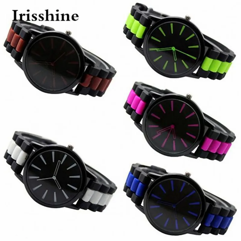 Irisshine i02 Couple Unisex  watch Fashion Women Men Silicone Analog Quartz Wrist Watch love gift wholesale free shipping