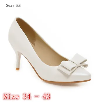 

Thin High Heels Women Pumps High Heel Shoes Stiletto Woman Party Wedding Shoes Kitten Heels Plus Size 34 - 40 41 42 43