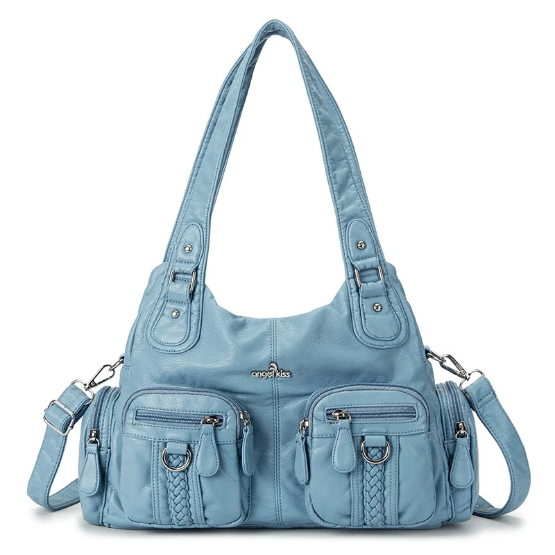 2019 Summer Women Famous AngelKiss PU Leather Hobo Satchel Design Female Large Shoulder Bag Lady Shopping Handbag Messenger Bags | Багаж и