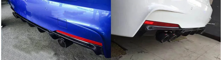 Набор автомобильных задних бамперов Карбон диффузор с углеродным волокном глушитель выхлопной трубы хвост подходит для BMW M sport 320 330 in