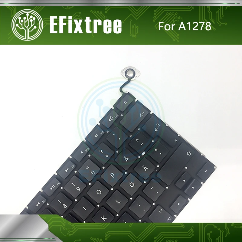 Шведский для Macbook Pro 13 ''A1278 Клавиатура с винтовой строчкой 2009 2010 2011 2012 EMC 2326 2351 2419