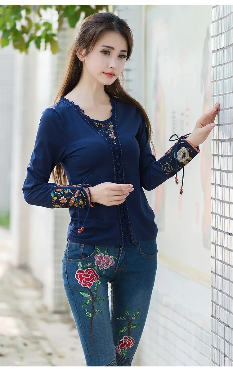 2017 Promotion Linen Tops font b Women b font M 3xl Size Blusa Vintage Dark T
