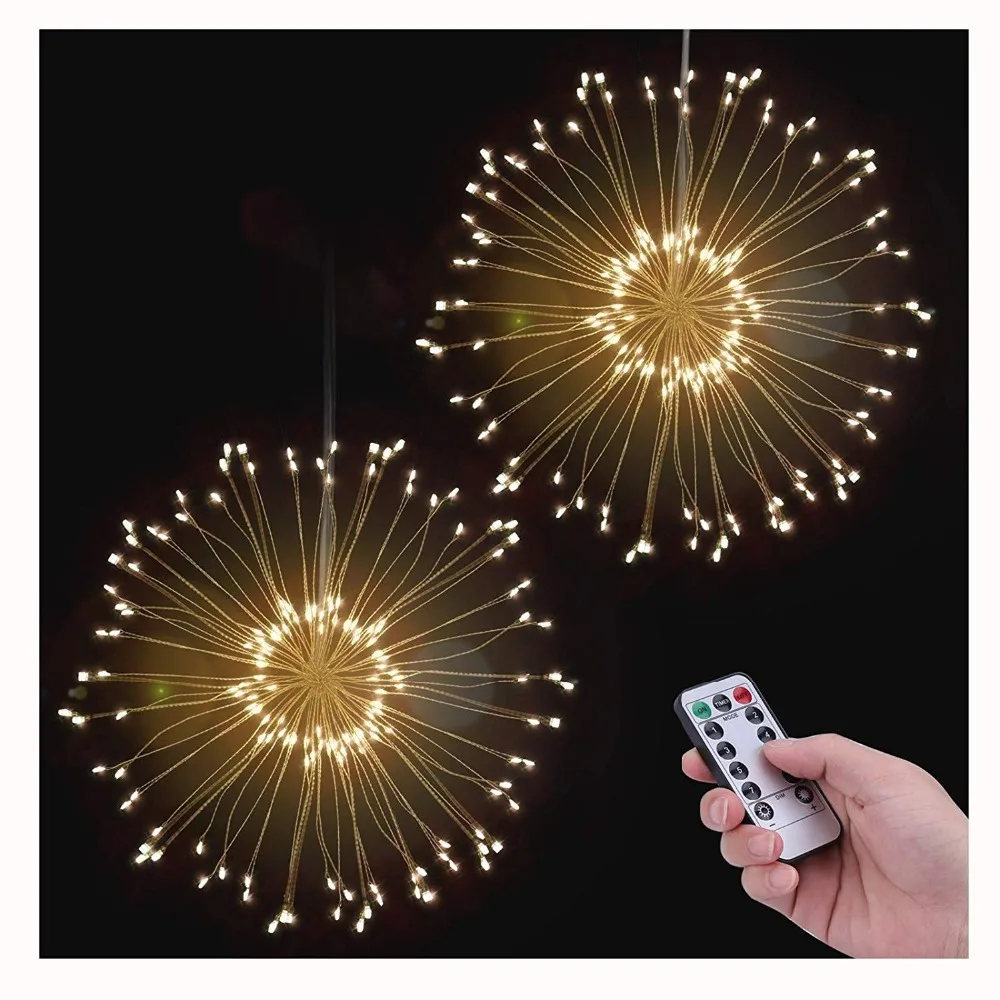 

DIY LED Fairy String Light 150LEDS Battery Operated Starburst Holiday Light with Remote Control Decoration for Garden Room Party
