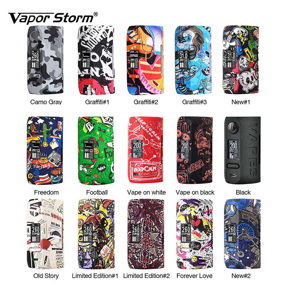 Hot Sale 200W Vapor Storm Storm230 Puma TC Box MOD Max 200W No 18650 Battery Box Mod Fall-proof & Scratch-proof Vs Thor Box Mod