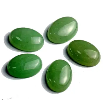 

Green Aventurine Quartz Beads DIY Oval Dome Beads Jewelry Making Chakra Natural Stone Beads Jewelry Findings 50pcs/lot