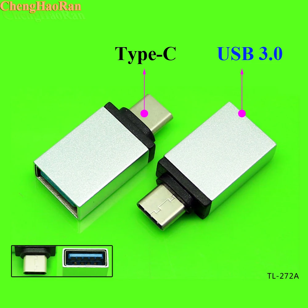 ChengHaoRan type-C адаптер USB 3,1 папа-USB 3,0 мама USB OTG Зарядка данных тип-c конвертер для Macbook для телефона Xiaomi